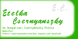 etelka csernyanszky business card